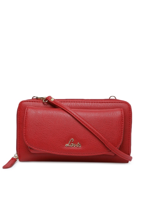 

Lavie Women Red Solid Zip Around Wallet