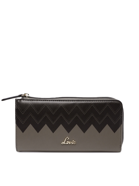 

Lavie Women Green & Black Printed Zip Around Wallet
