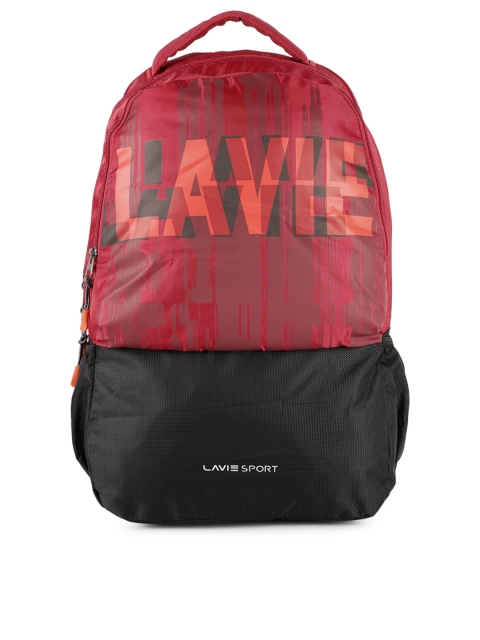 

Lavie Unisex Maroon Graphic Printed Backpack