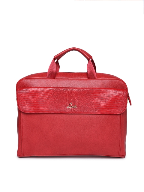 

Lavie Women Red Solid Laptop Bag