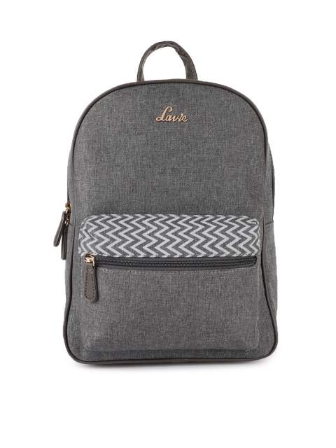 

Lavie Women Grey Solid Backpack