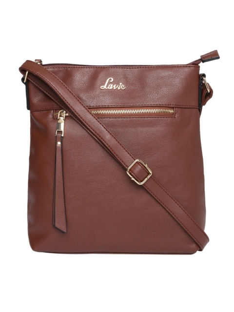

Lavie Brown Solid Sling Bag