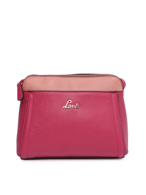 

Lavie Pink Solid Sling Bag