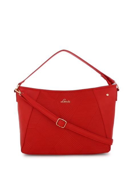 

Lavie Red Solid Hobo Bag