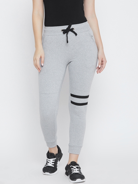 

The Dry State Women White & Blue Solid Joggers, Grey