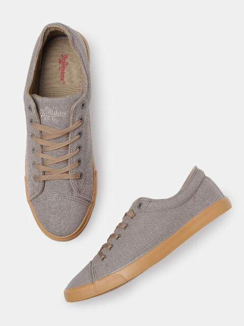 

Roadster Men Grey Solid Sneakers
