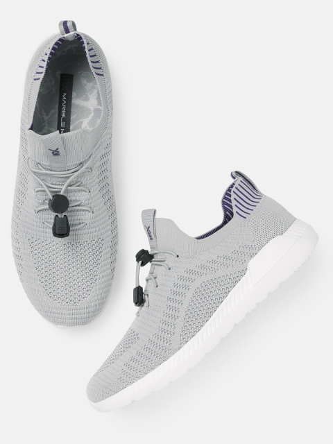 

HRX by Hrithik Roshan Women Grey Mesh Marble Knit Running Shoes