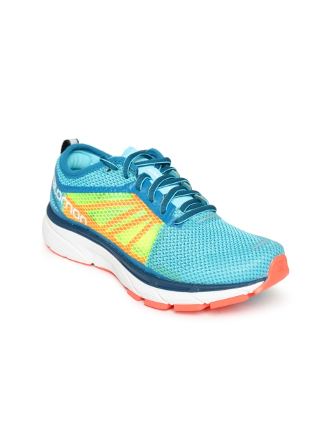 

Salomon Women Blue & Yellow Running Shoes