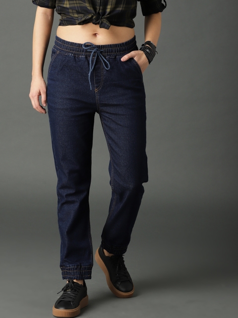 

Roadster Women Blue Jogger Mid-Rise Clean Look Stretchable Jeans