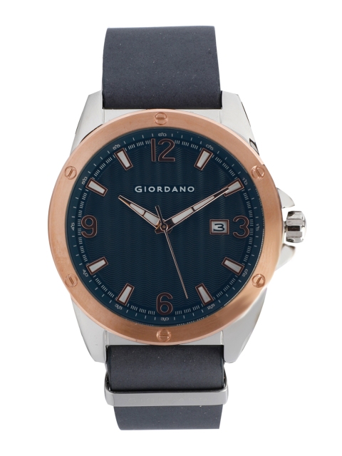 

GIORDANO Men Blue Leather Analogue Watch 1756-03