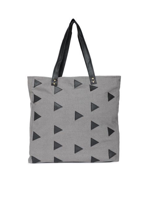 

Kanvas Katha Grey Printed Tote Bag