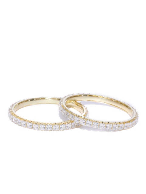 

Priyaasi Set of 2 Gold-Plated Stone-Studded Handcrafted Bangles