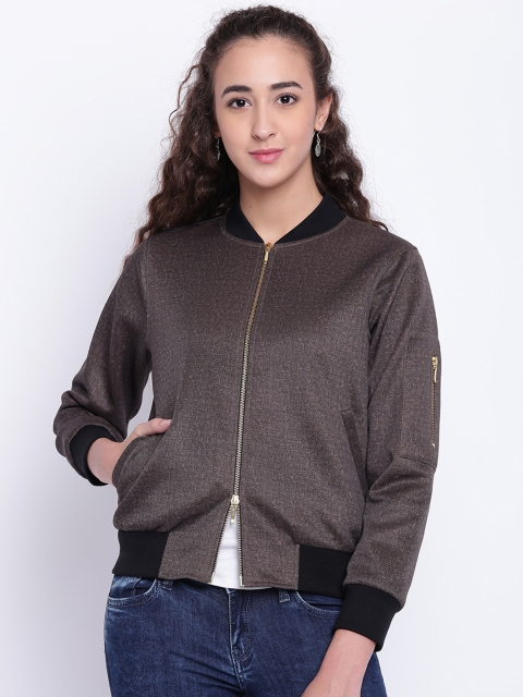 

Texco Women Brown Self Design Insulator Bomber