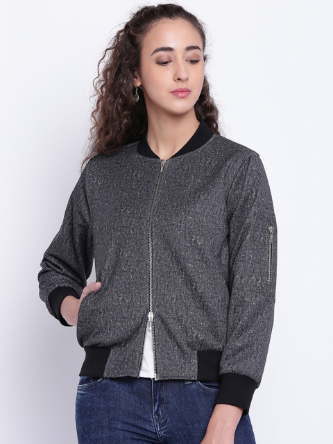

Texco Women Black Self Design Insulator Bomber