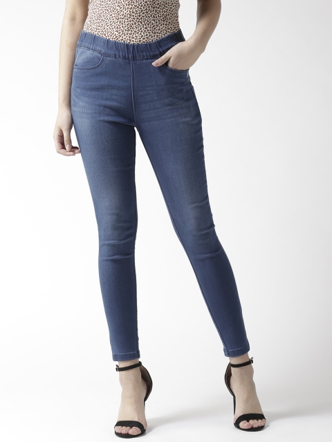 

Xpose Women Blue High-Rise Skinny Fit Denim Jeggings