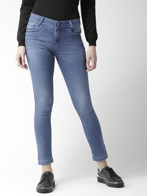 

Xpose Women Blue Regular Fit Mid-Rise Clean Look Stretchable Cropped Jeans