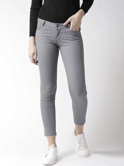 

Xpose Women Grey Slim Fit Low-Rise Clean Look Stretchable Cropped Jeans