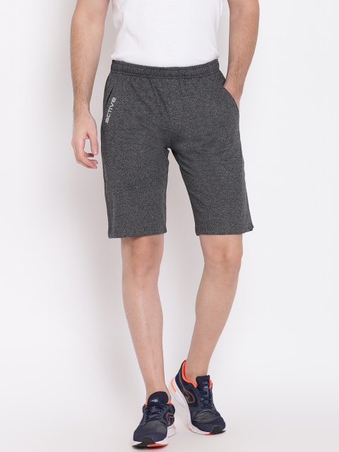 

Sweet Dreams Men Charcoal Grey Solid Regular Fit Sports Shorts