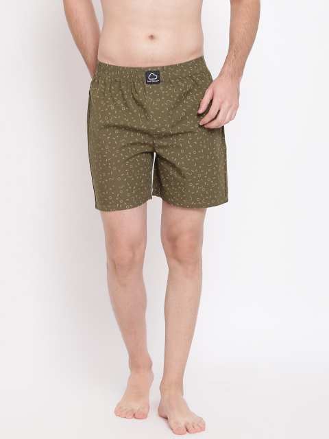 

Sweet Dreams Men Olive Green Printed Boxers MB-173018 COL 3