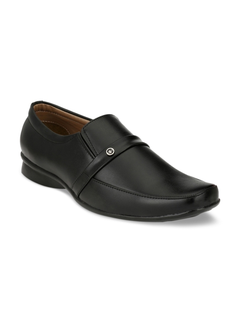 

John Karsun Men Black Formal Slip-On Shoes