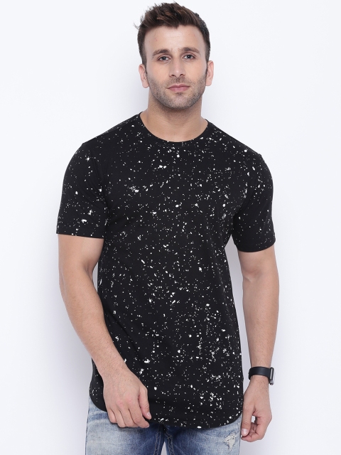 

GRITSTONES Men Black Printed Round Neck T-shirt