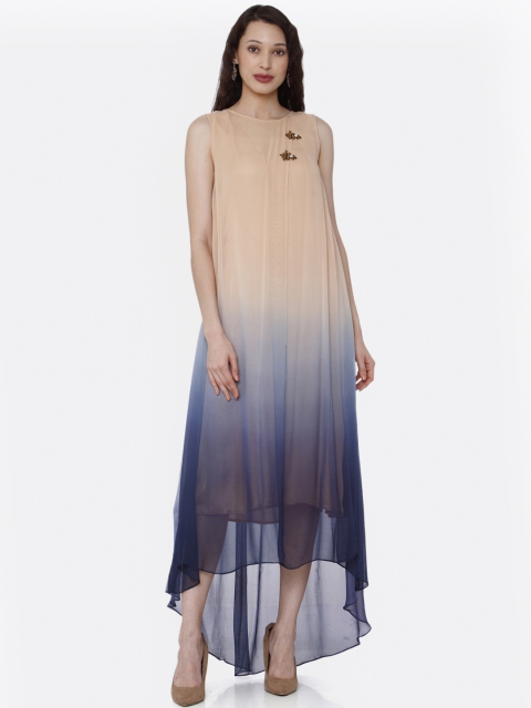 

RAISIN Women Beige Maxi Dress