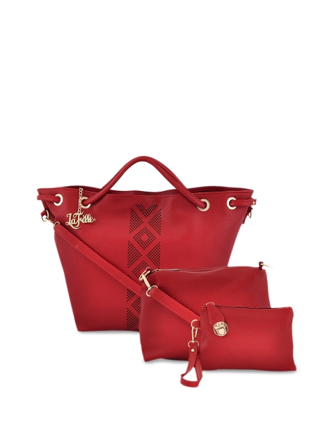 

LaFille Red Solid Handheld Bag