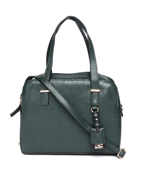 

CARPISA Green Solid Handheld Bag