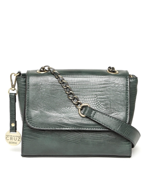 

CARPISA by Penelope and Monica Cruz Green Textured Sling Bag