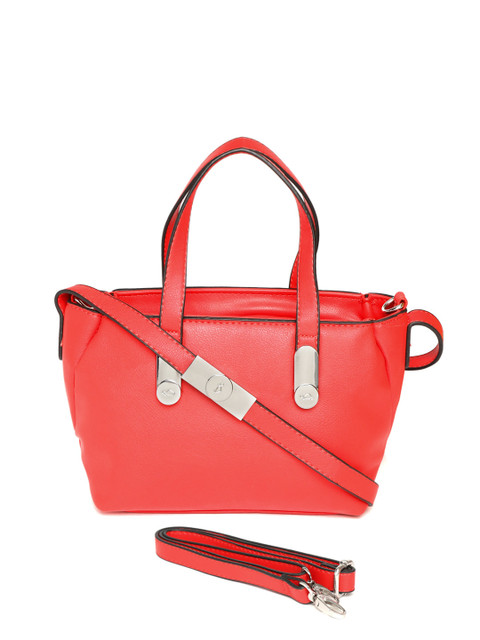 

CARPISA Red Solid Handheld Bag with Sling Strap