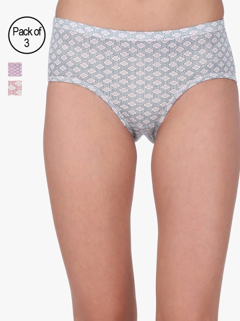 

Red Rose Womens Pack of 3 Assorted Basic Briefs Itouch 6