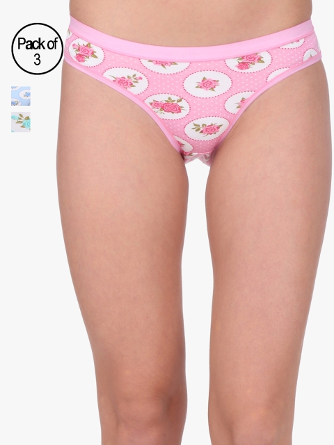 

Red Rose Womens Pack of 3 Assorted Basic Briefs Itouch 8