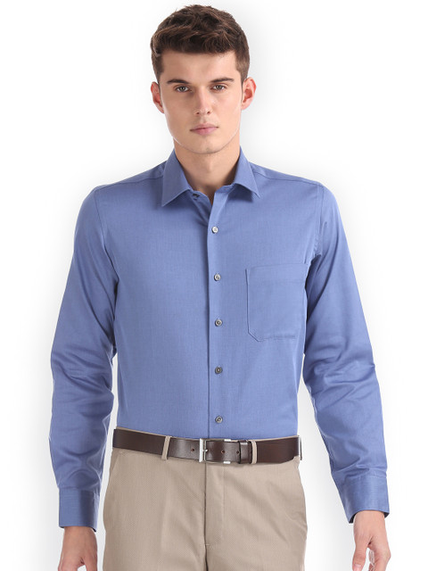 

Arrow Men Blue Regular Fit Solid Casual Shirt