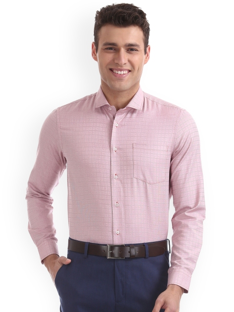 

Arrow New York Men Pink Slim Fit Printed Casual Shirt