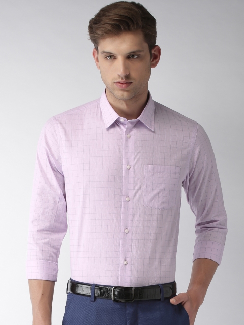 

Arrow New York Men Pink Slim Fit Checked Formal Shirt