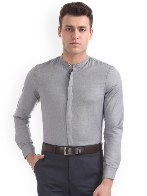 

Arrow New York Men Grey Slim Fit Solid Casual Shirt