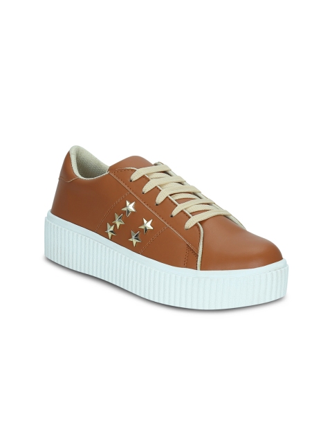 

Get Glamr Women Tan Sneakers