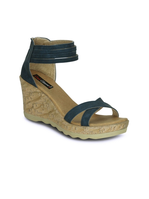 

Get Glamr Women Navy Blue Solid Sandals
