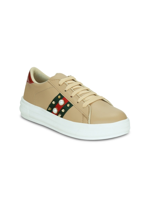 

Get Glamr Women Beige Sneakers