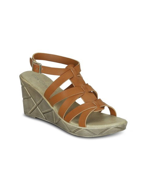 

Get Glamr Women Tan Brown Solid Sandals