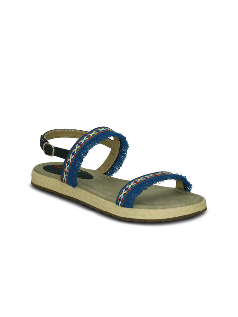 

Get Glamr Women Blue Solid Synthetic Open Toe Flats