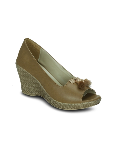 

Get Glamr Women Brown Solid Peep Toes