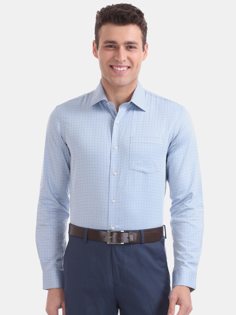 

Arrow Men Blue Slim Fit Printed Formal Shirt