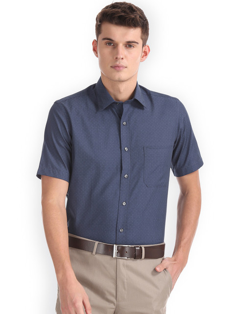 

Arrow Men Blue Regular Fit Printed Casual Shirt