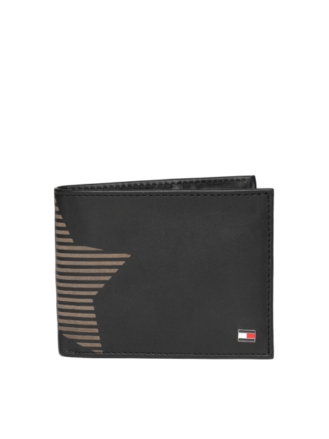 

Tommy Hilfiger Men Black Leather Solid Two Fold Wallet