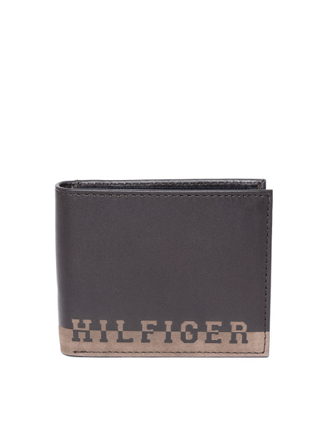 

Tommy Hilfiger Men Coffee Brown Solid Two Fold Wallet