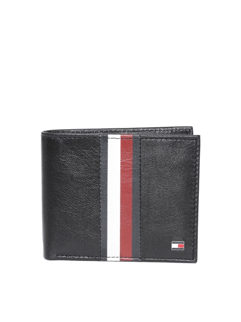 

Tommy Hilfiger Men Black Solid Two Fold Wallet