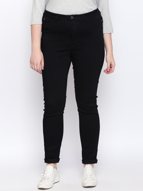 

JUNAROSE Plus Size Women Black Slim Fit Jeggings