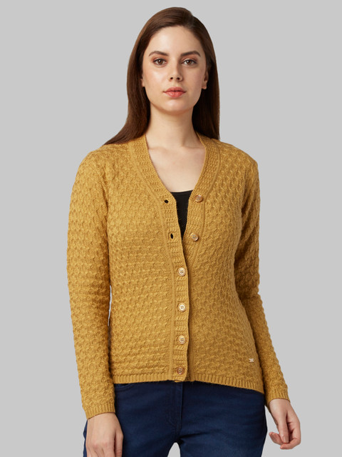 

Park Avenue Women Beige Solid Cardigan Sweater