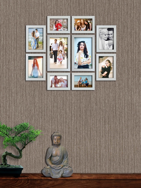 

Random Set of 10 photo frames, Cream